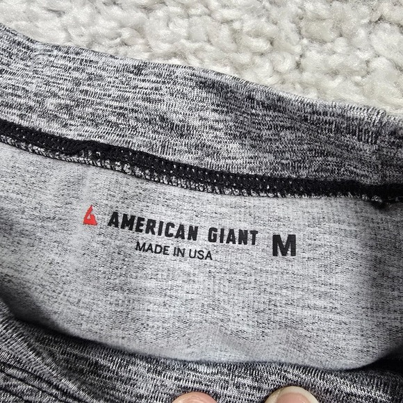 American Giant Shirt Mens Medium Gray Micro Fiber Lightweight Pockets USA - Picture 4 of 10